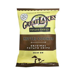 Picture of Great Lakes Potato Chip Co. Kettle Wisconsin Cheddar Potato Chips, Single-Serve, 1.38 Oz Bag, 40/Case