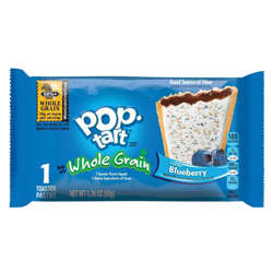 Picture of Pop-Tarts Blueberry Pastries, Whole grain, 1 Individually Wrapped, 1 Ct Package, 120/Case