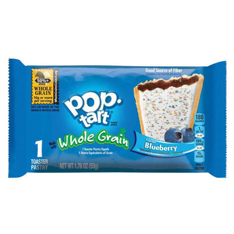 Picture of Pop-Tarts Blueberry Pastries, Whole grain, 1 Individually Wrapped, 1 Ct Package, 120/Case