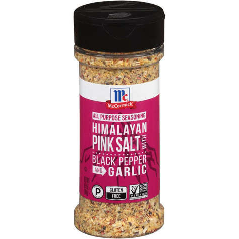 Picture of McCormick Himalayan Pink Salt Black Pepper All Purpose Seasoning, Garlic, 6.5 Oz Jar, 6/Case
