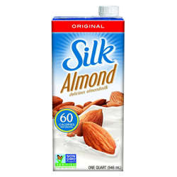 Picture of Silk Lactose Free Original Almond Milk, Shelf-Stable, 32 Fl Oz Carton, 6/Case