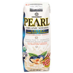 Picture of Kikkoman Creamy Vanilla Soy Milk, Shelf-Stable, 8 Fl Oz Carton, 24/Case