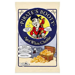 Picture of Pirate's Booty Aged White Cheddar Cheese Puffs Snack, 10 Oz Bag, 6/Case