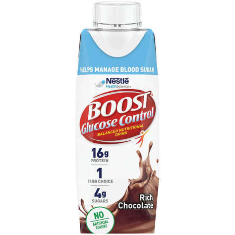 Picture of Boost Boost Glucose Chocolate Drink Supplement, 8 Fl Oz Carton, 24/Case
