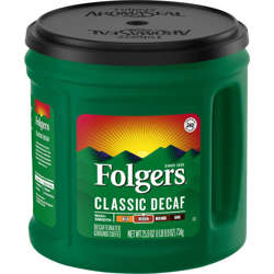 Picture of Folgers Classic Roast Ground Coffee, Decaffeinated, 25.9 Oz Can, 6/Case