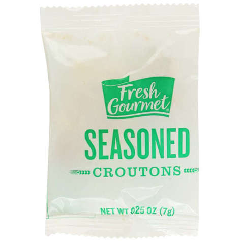 Picture of Fresh Gourmet Cubed Seasoned Croutons  No Trans Fat  0.25 Oz Package  500/Case