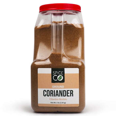 Picture of SpiceCo Ground Coriander Spice, 5 Lb Jug, 4/Case
