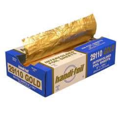 Picture of Handi-foil 9 x 10.75 Inch Standard Foil Sheets, Gold, 200 Ct Box, 12/Case