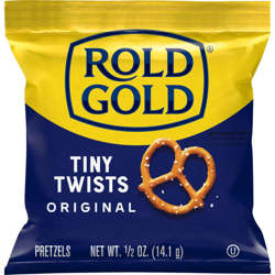 Picture of Rold Gold Reduced-Fat Baked Pretzels  Tiny  Twists  Single-Serve  0.5 Oz Package  120/Case
