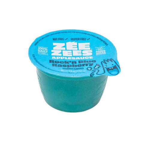 Picture of Zee Zees Blue Raspberry Applesauce, Single-Serve, 4.5 Oz Package, 96/Case