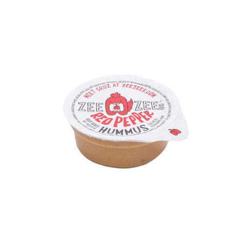Picture of Zee Zees Red Pepper Hummus, Cup, Single-Serve, 3 Oz Each, 120/Case