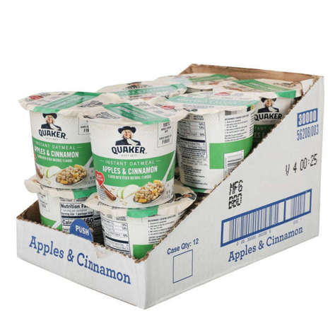 Picture of Quaker Apple Instant Oatmeal, Single-Serve, 1.51 Oz Package, 24/Case