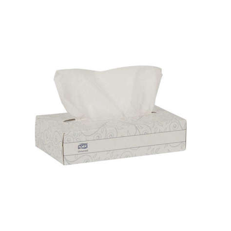 Picture of Tork 2-Ply White Facial Tissue, Flat Box, 100 Ct Box, 30/Case